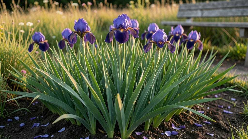 Iris in Flower Bed: Pacific Northwest's Frost-Resistant Color Showcase