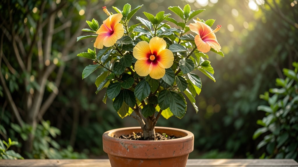 Yellow and Orange Hibiscus Flowers: Pacific Northwest’s Bold Color Block for Year-Round Drama
